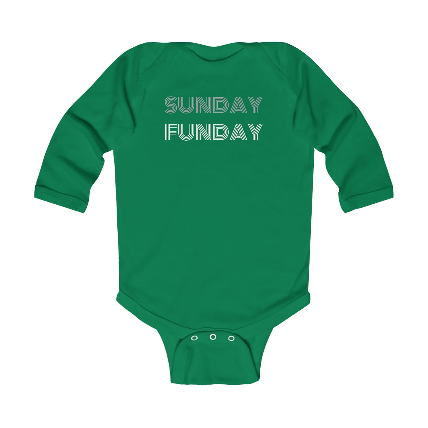 Sunday Funday Eagles Long Sleeve Onesie