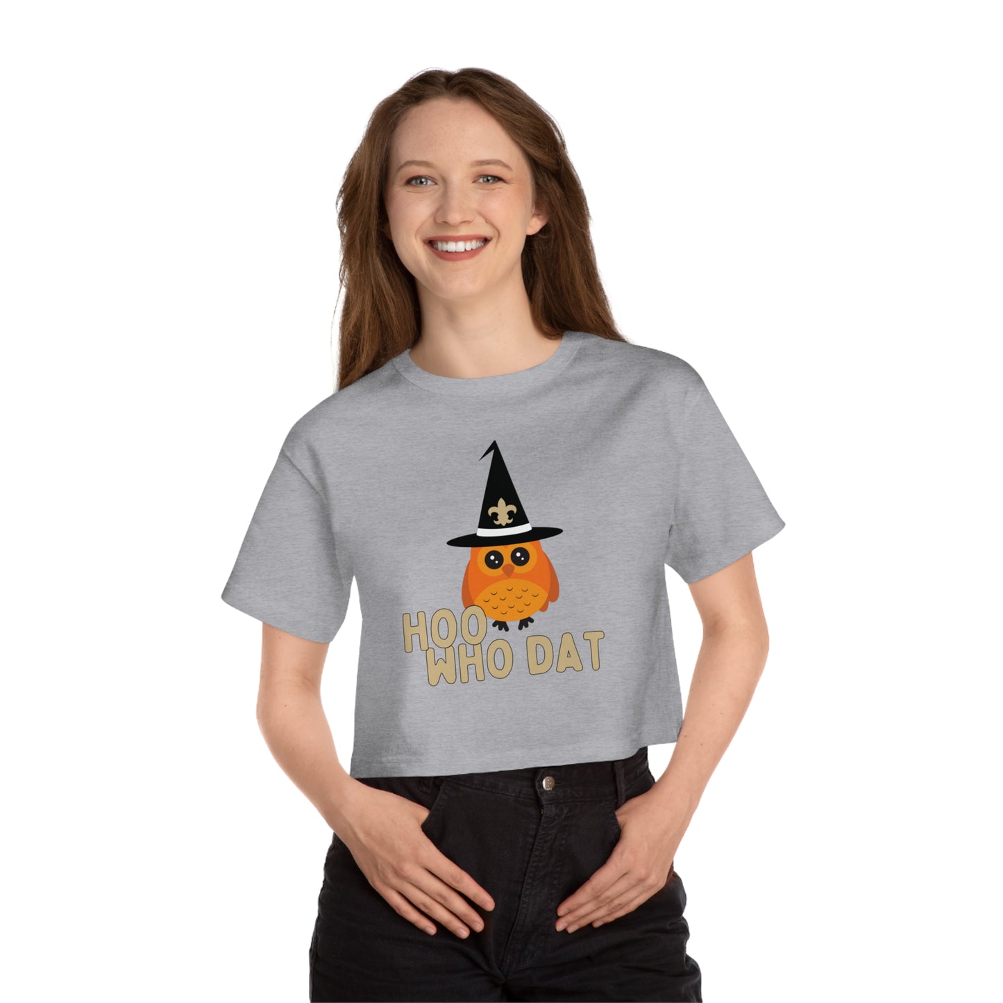 Hoo Who Dat Owl Cropped T-Shirt