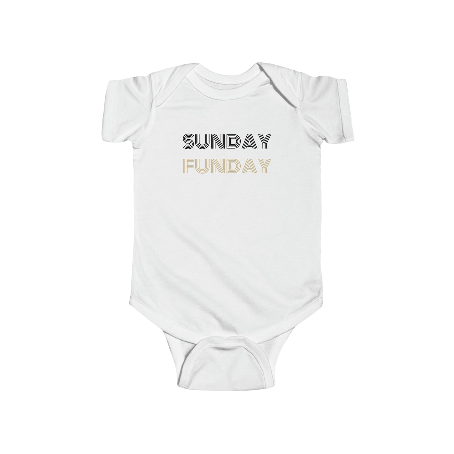 Black & Gold Sunday Baby Onesie (short sleeve)