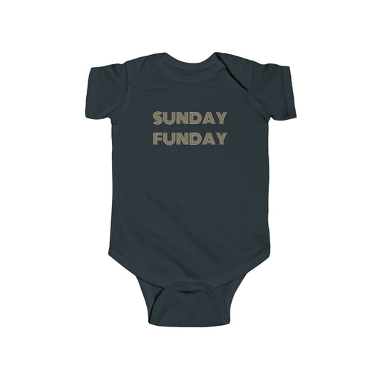 Black & Gold Sunday Baby Onesie (short sleeve)