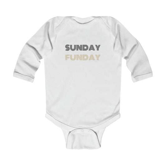 Black & Gold Funday Baby Onesie (long sleeve)