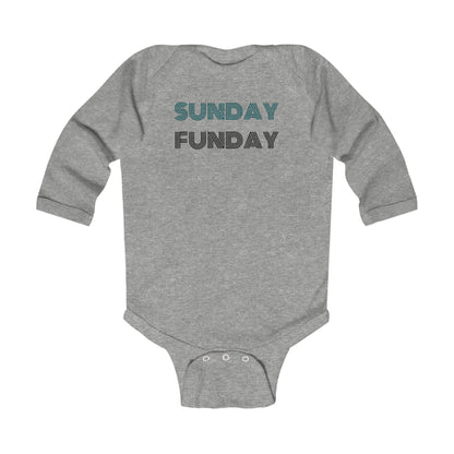 Sunday Funday Eagles Long Sleeve Onesie