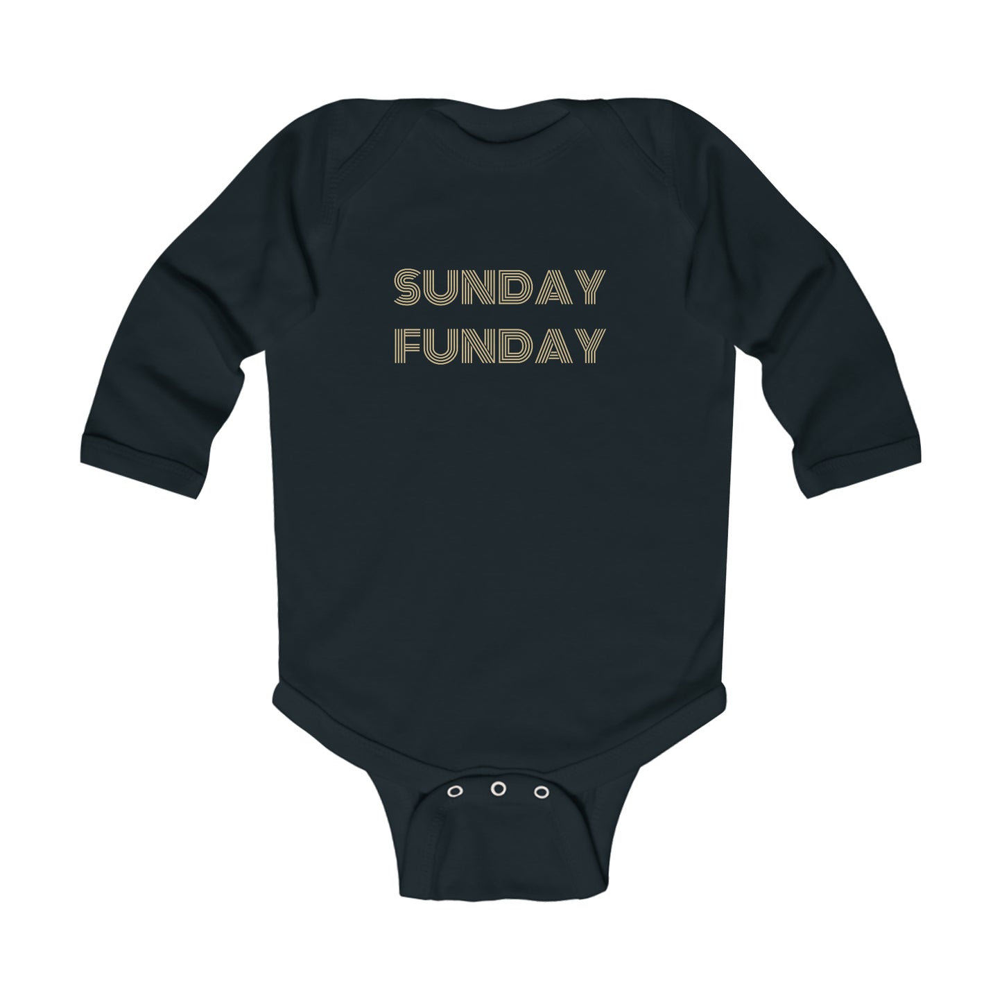 Black & Gold Funday Baby Onesie (long sleeve)