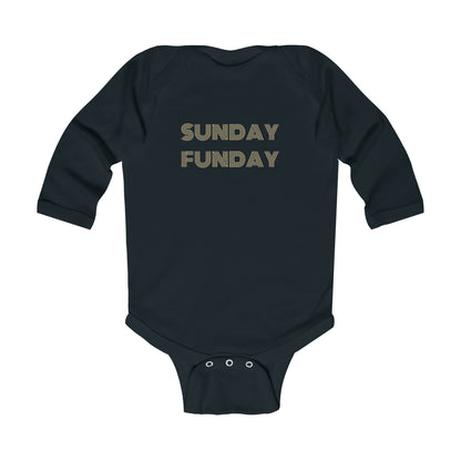 Black & Gold Funday Baby Onesie (long sleeve)