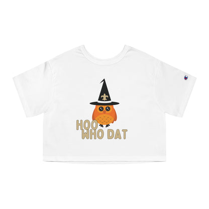 Hoo Who Dat Owl Cropped T-Shirt