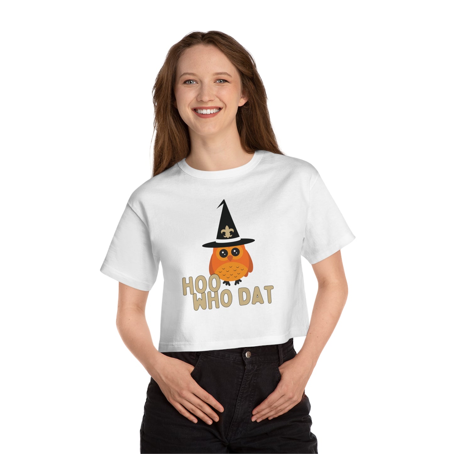 Hoo Who Dat Owl Cropped T-Shirt