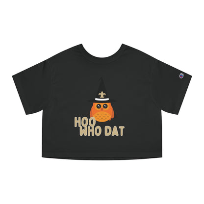 Hoo Who Dat Owl Cropped T-Shirt