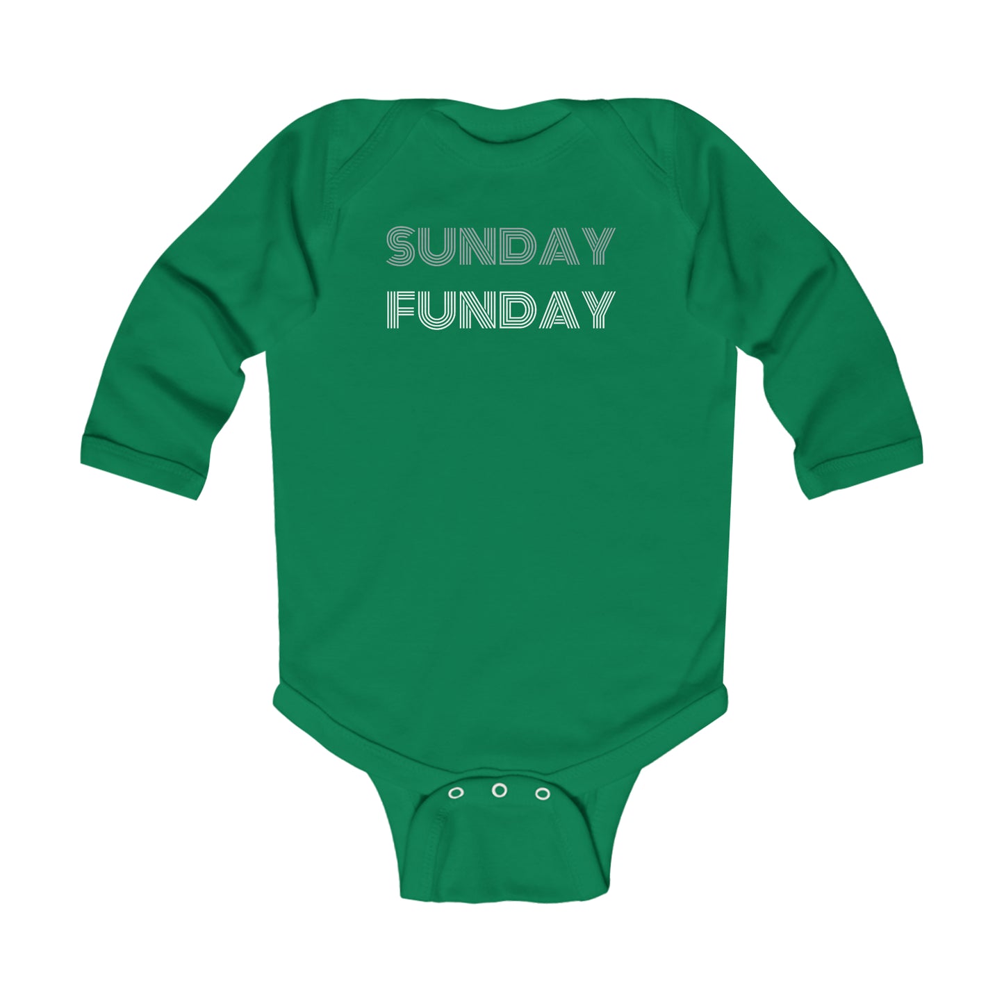 Sunday Funday Eagles Long Sleeve Onesie